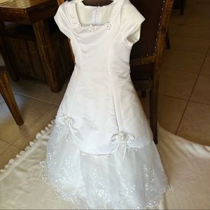 White Flower Girl, Christening, 1st Communion Dress